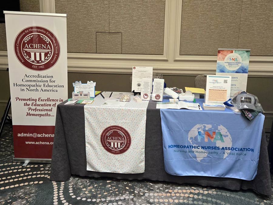 ACHENA and Homeopathic Nurses Association table